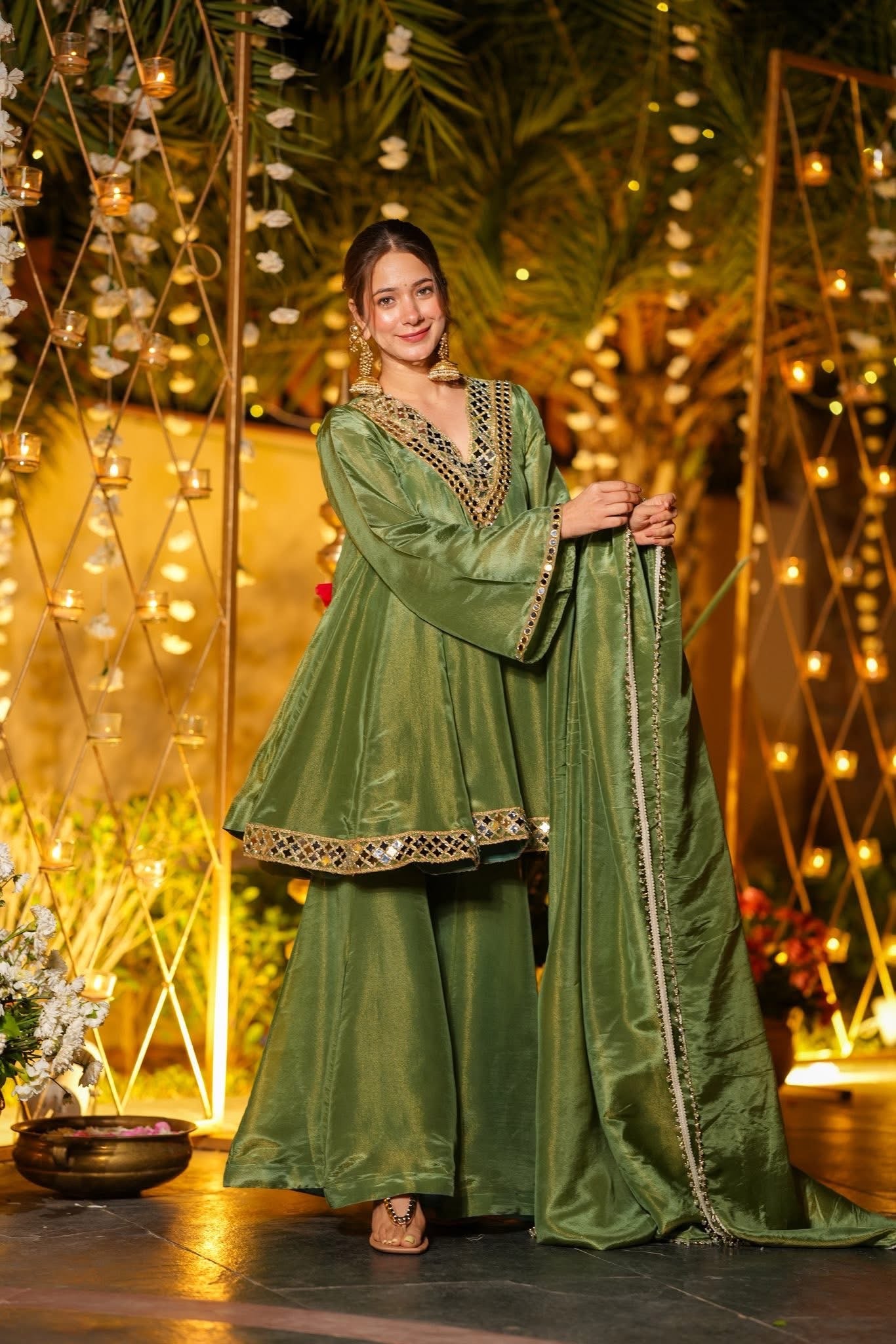 Nausheen Sheesha Zari Silk Sharara Set - Image 3